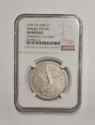 5 złotych 1930 Nike rzadki NGC AU DETAILS