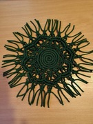 Serwetka podkładka na stół makrama boho zielona