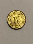 Sprzedam monetę Tunezja 10 milimów 1418 (1997) stan bardzo dobry