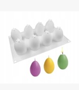 JAJKA Wielkanocne 8gn forma silikonowa 25.4*16.8*6 do pieczenia, odlewów