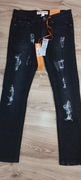 spodnie STONE EDGE RIP SUPER SKINNY STRETCH FIT BRONX BOYS W27 13lat