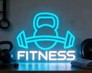 NEON SZYLD FITNESS SIŁOWNIA GYM LAMPKA LEDOWA NEONOWA USB DO KLUBU SPA 