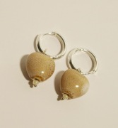 kolczyki z ceramicznym sercem