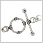 Silver Plain Round Toggle TS5024