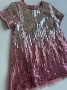 Cekinowa imprezowa balowa sukienka dziecięca 98 primark cekiny różowa