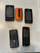 5 sztuk telefonów,sprawne