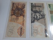 W26 4 BANKNOTY OD 50 ZŁ DO 20 TYSIĘCY  W FOLII OCHRONNEJ LAMINOWANEJ. 