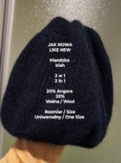Irlandzka damska czapka lub beret z wełny i angory, 20% Angora, Rozmiar S-L