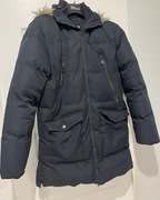 Płaszcz długa kurtka zimowa Threadbare z kapturem ocieplanym