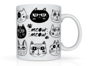 Kubek z nadrukiem kota dla KOCIARY na prezent na urodziny personalizacja