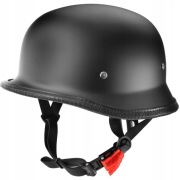 Kask Motocyklowy Chopper Hełm Weteran Orzeszek Uniwersalny BLACK Niemiec