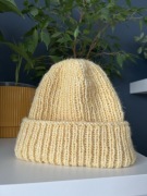 Wełniana czapka handmade Lemon
