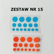 Zestaw KROPEK 32 szt. mix 1, 1,5 i 2 cm Dzień kropki Z15