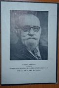 Program uroczystości pogrzebowych kanclerza Austrii Karla Rennera 1951 rok