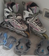Rolki Fila Master Alu Wave 37 ABEC7 + ochraniacze Rollerblade komplet