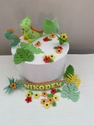 Dinozaur, dekoracja z masy cukrowej