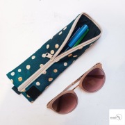 Piórnik /etui na okulary golden dots Rękodzieło
