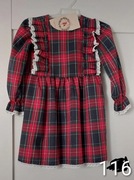 Śliczna czerwona sukienka - rozmiar 116