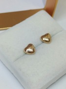 NOWE srebrne 925 kolczyki złote serca serduszka 