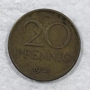 Moneta Niemcy DDR 20 PFENNIG 1974 A