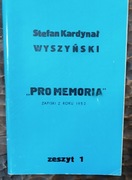 Promemoria zapiski z 1952, zeszyt 1kardynał Stefan Wyszyński