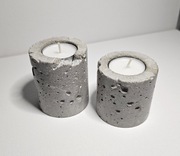 Świecznik betonowy -komplet KPL024.4 YAQBASHEK CREATORS