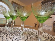 Kieliszki rytowane do likieru lata 40XX