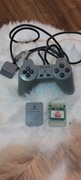 Zestaw oryginalny kontroler i karty pamięci PlayStation 1 ps1 psx