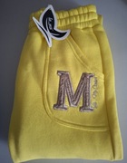 Nowe grube spodnie dresowe firmy La..mu z literką M ocieplane r. S/M