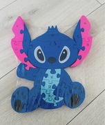 Puzzle drewniane literki cyferki Stitch puzzle dla dzieci