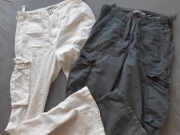 damskie spodnie cargo 2 szt. Bershka roz. 38 