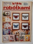 Kram z robótkami 5-6/2001 haft krzyżykowy, szydełko, Richelieu, witraże 