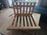 Składane siedzisko ścienne drewniane