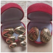 2 pary kolczyki kolor złoty wkręty sztyfty kolczyki stal nierdzewna okazja