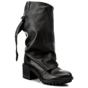 Eva Minge czarne skórzane botki 39