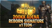 Lineage 2 L2 Reborn Signature Adena 200KK Teon x1 [C5]