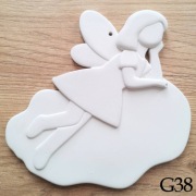 Wróżka na chmurce duża zawieszka kolorowanka antystresowa z gipsu