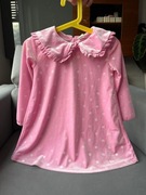 H&M Sukienka Welurowa z Kołnierzykiem, Rozmiar 92 cm (1.5-2 lata) 