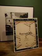 Dekoracyjna ramka ceramiczna do zdjęcia 25 x 20, Handmade, niebieska