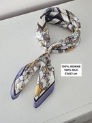Elegancka Apaszka jedwabna 53x53 cm - Stylowa i uniwersalna!
