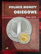 Zestaw wszystkich polskich monet obiegowych z lat 2016 do 2019 w albumie