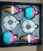 Zestaw bombki choinkowe (szkło)