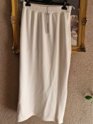 Spódnica długa, beżowa Bastet XL, rozporek zamek po całej długości 