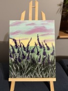 Obraz akryl rękodzieło lawenda