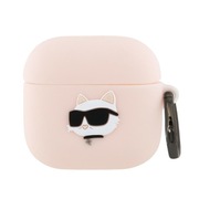 Karl Lagerfeld Silicone Choupette Head 3D - Etui AirPods 4 (różowy).