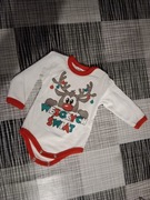 Body niemowlęce długi rękaw WESOŁYCH ŚWIĄT PIERWSZE ŚWIĘTA 68