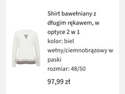 Nie noszona.Kupiłam za duży rozmiar,  nie mogę oddać, bo już spłukałam. 