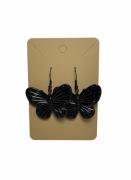 Eleganckie Kolczyki CZARNE MOTYLE – Gotycki Styl