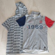 Zestaw 2 t-shirty GAP szare roz. 164, 13/14 lat kaptur