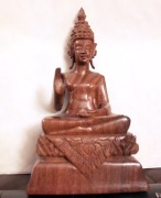 drewniana figurka Buddy BUDDA lotos Laos